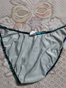 Vibrant Blue Abstract Print Bikini Bottom
