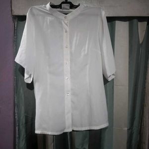 White Button-Up Shirt &amp; Black Skirt Set