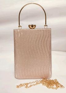 Elegant Rose Gold Clutch Bag