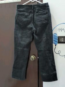 Washed Black Flare Jeans