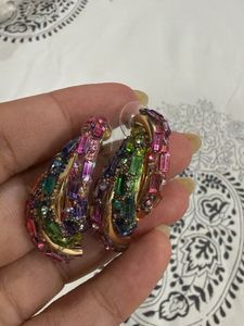 Vibrant Rainbow Gemstone Earrings