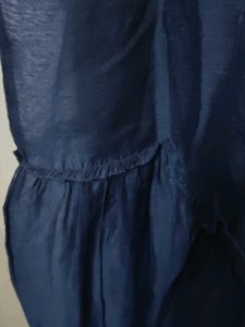 Elegant Navy Blue Kurta with Tassels