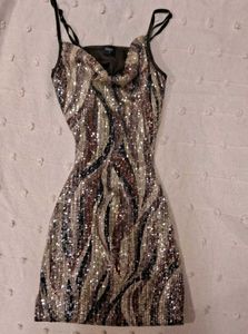 sequin bodycon backless dress