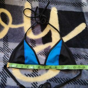 Stylish Black &amp; Blue Bikini Top