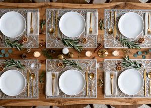 SALE🆕 Leaf Pattern Table MAT(SET OF 6)