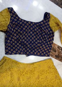 Stunning Yellow &amp; Blue Lehenga Set