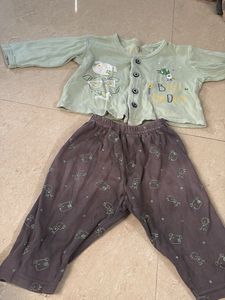 Cute Bear Print Pajama Set