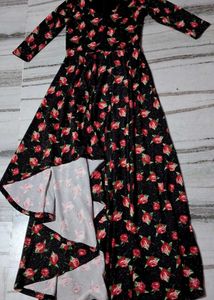 Elegant Floral Print party Dress 34-36-38 tk ko