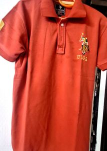 US Polo Assn. Men's Orange Pol