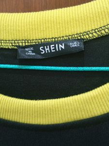 Casual Black &amp; Yellow Midi Dress