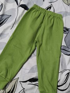 Girl Green Cotton Baby Pants
