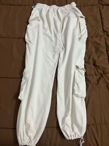 White Cargo Pants - Cava Athleisure