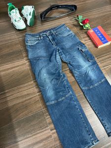 Men's Blue Denim Cargo Jeans