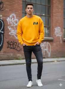 Yellow Graphic Sweatshirt