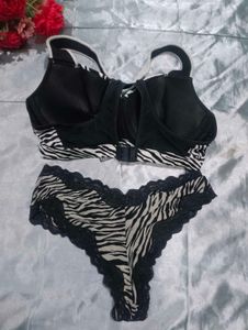 Imported Zebra Print Lingerie Set