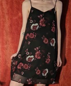 Floral Print Spaghetti Strap Dress