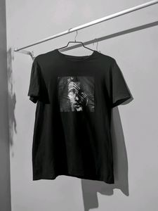 Customised Printed Black T Shirt