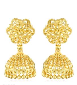 Elegant Gold Jhumka Earrings