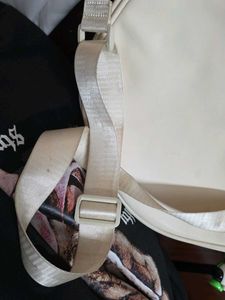 Stylish Cream Crescent Shoulder Bag