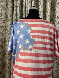 American Flag Print Tunic Top