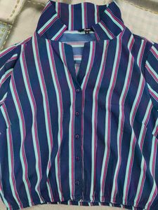Navy Blue Cropped Top