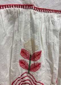 Max Embroidered White Summer Dress