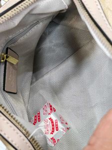 Pink Coach Monogram Cherry Charm Bag DUFFLE SLING