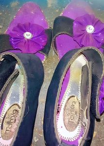 Purple Flower Heels