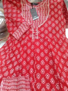 Red Ethnic Kurta Set