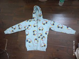 Uptownie Baby Blue Hoodie with Sunglasses Print