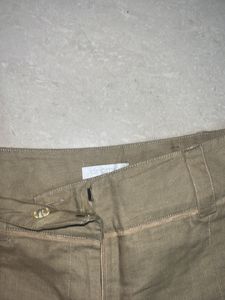 Beige Bootcut Trousers