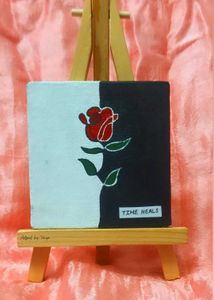 Handmade Mini Rose Painting - Time Heals