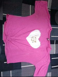 Pink Heart "Love The World" Twist Tee