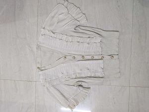 Elegant Pleated White Blouse