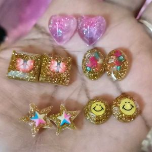 Resin Stud Earring Collection