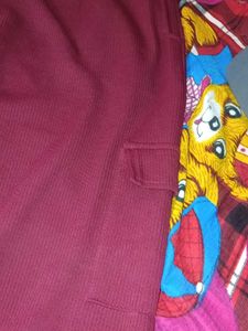 Burgundy Casual trousers