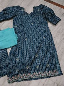 Full Flair Circular Plazo Kurta Dupatta Set