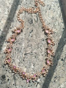 Elegant Pink Stone &amp; Crystal Earrings