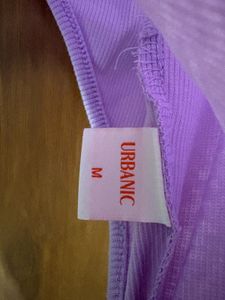 Light Purple Sleeveless Tie-Up Top