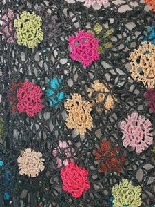 Vintage Crochet Poncho / Cape