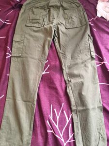 Olive Green Cargo Pants(loose fit)