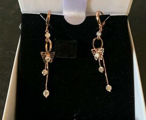 real silver Butterfly Earrings