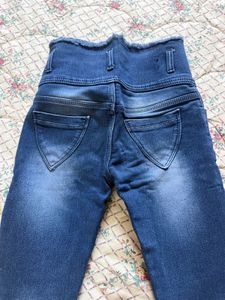 High Waisted Skinny Blue Jeans