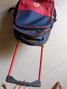 Red and Blue Backpack trolley