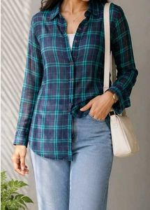 Stylish Plaid Button-Up Shirt