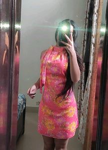 Floral Print Halter Neck Dress