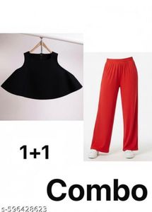 Totally new Black crop top  with trousers 👖