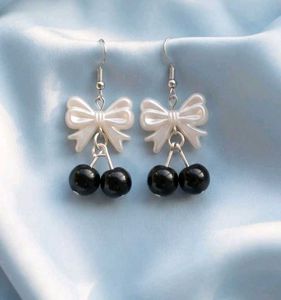 Cute Bow Cherry Earrings