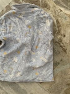 Cozy Blue Flannel Pajama Top