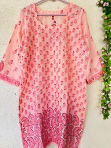 Pretty Pink Paisley Print Kurta
